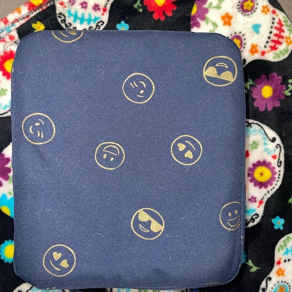 Lands' End Navy Lunch Bag with Gold Emojis - Picture 4 of 6